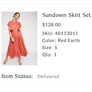 Free People Sundown Skirt Set